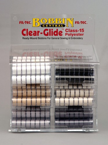 Clear-Glide (Class 15/A) Bobbins Basic Colors Display Unit