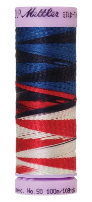 Mettler Silk Finish Cotton Multi 100M Patriotic