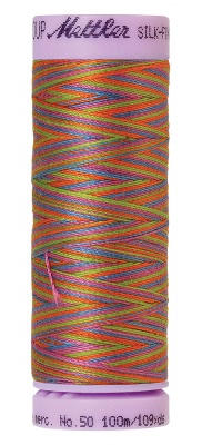 Mettler Silk Finish Cotton Multi 100M Preppy Brights