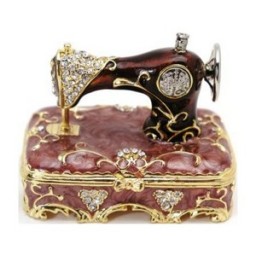 Mini Sewing Machine Jeweled Box