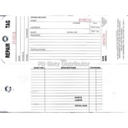 Repair Tag, Wire Tag, Heavy Cared MIN 100