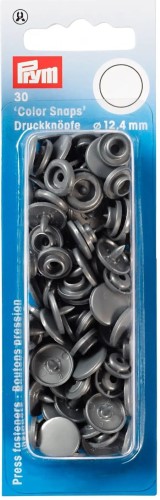 Prym Color Snaps refill 12.4mm silver grey 30pc