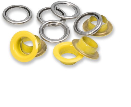 Prym Eyelets with washers 11mm refill yellow 20pc