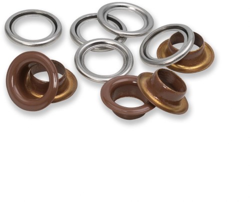 Prym Eyelets with washers 11mm refill dark brown 20pc