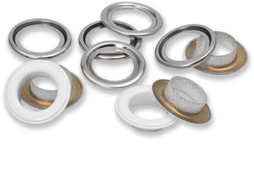 Prym Eyelets with washers 14mm refill white 15pc