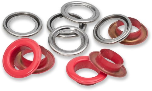 Prym Eyelets with washers 14mm refill red 15pc