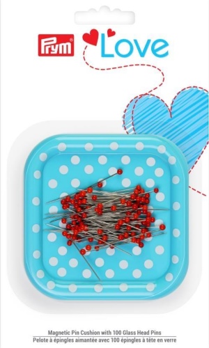 Prym Love Magnetic Pin Cushion & Glass Head Pins