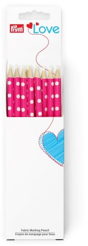 Prym Love Fabric Marking Pencils in Box Display - Pink
