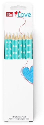 Prym Love Fabric Marking Pencils in Box Display - Turquoise
