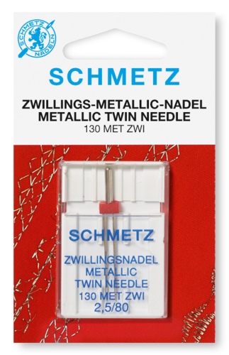 Schmetz Metallic Twin Needle Size 2.5/80