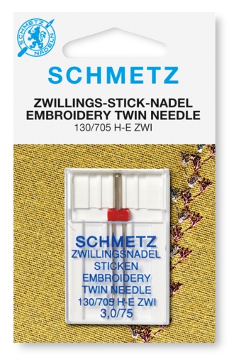 Schmetz Twin Embroidery Needle Size 75/3.0