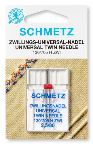 Schmetz Universal Twin Sewing Needle Size 80/2.5