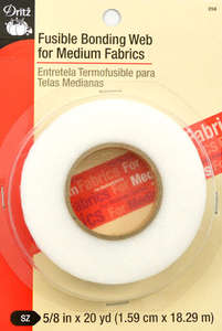 Fusible Bonding Web For Medium Fabrics, White 5/8in X 20yds