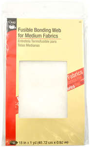Fusible Bonding Web For Medium Fabrics, White 18in X 1yd 