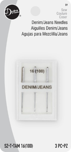 Dritz Denim/Jeans Machine Needles, Size 16 (100), 3 Pc