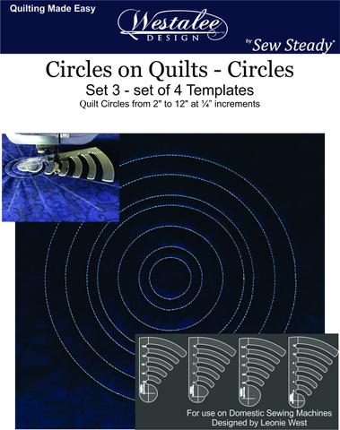 Westalee Design 4pc Circles on Quilts Template Set 3 (2