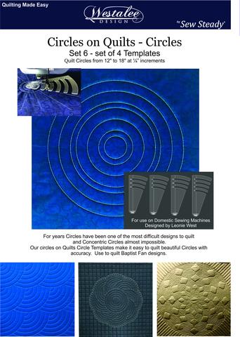 Westalee Design Circles on Quilts Template Set 6 (12