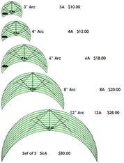 Westalee Design Arc Template 3,4,6,8,12 Inch