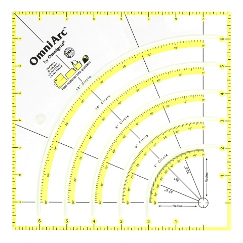 Omnigrid Omniarc Non-Slip Circle Cutter Ruler