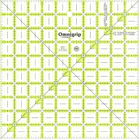 Omnigrid Omnigrip Ruler 10 x 10
