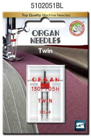 Organ Twin Needle Size 4.0 #90/14 1 Pack