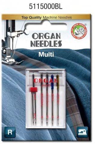 Organ Combination Needle Twin, Universal, Jeans, Stretch 5 Pack