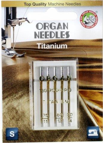 Organ Titanium Universal Needle Assorted Sizes 5 Pack
