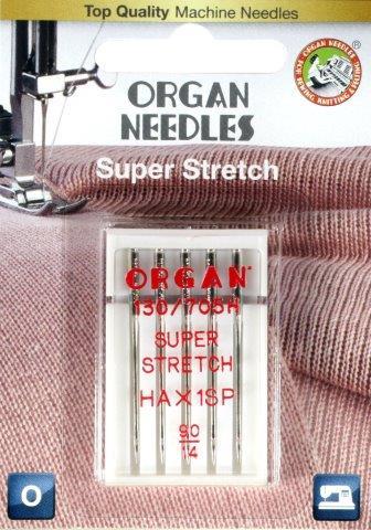 Organ Super Stretch 15x1SP Needle Size #90/14 5 Pack