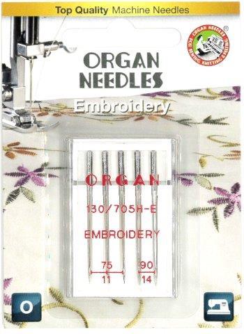 Organ Embroidery Needle Assorted Sizes 5 Pack