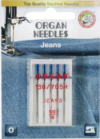 Organ Jeans Needle Size #100/16 5 Pack