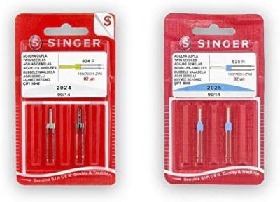 Singer Twin Needle 3mm Size 80/11 2 Pack