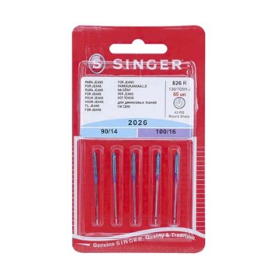 Singer Denim Jean Needle 5 Pack Assorted Size 90,100