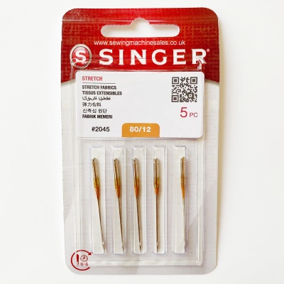 Singer Universal Ball Point/Stretch Needle 5 Pack Size 80/12