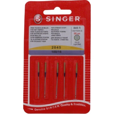 Singer Universal Ball Point/Stretch Needle 5 Pack Size 100/16