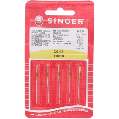 Singer Universal Ball Point/Stretch Needle 5 Pack Size 110/18